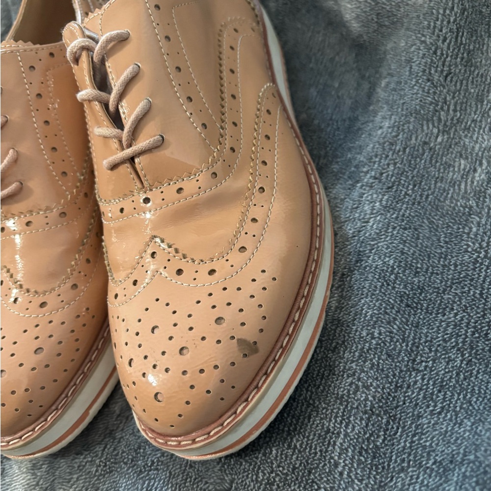 Steve Madden Nude Patent Leather Loafers